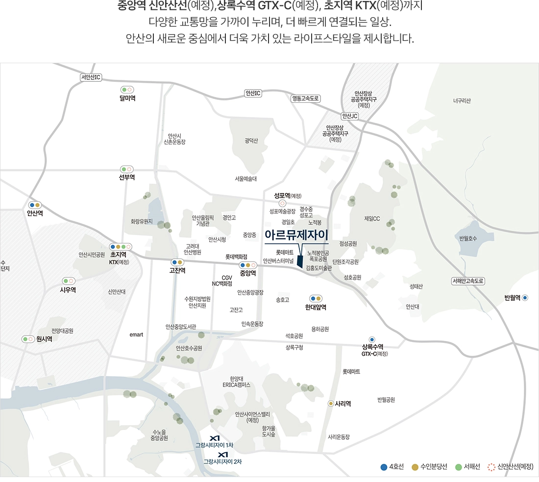 안산 성포 아르뮤제자이 입지환경 c